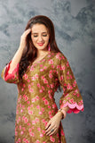 Elegant A-line Mix Print Dress