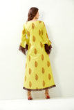 Warm yellow asymmetric dress