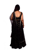 Traditional Embroidered Black Lehenga