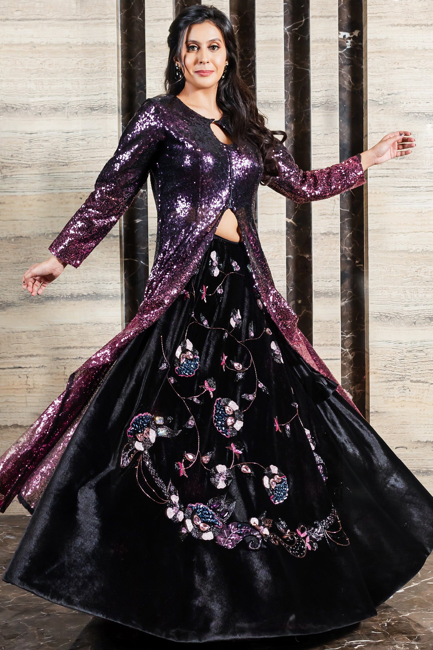 Skirt Set Velvet Skirt Online India Buy Black Velvet Crop Top With