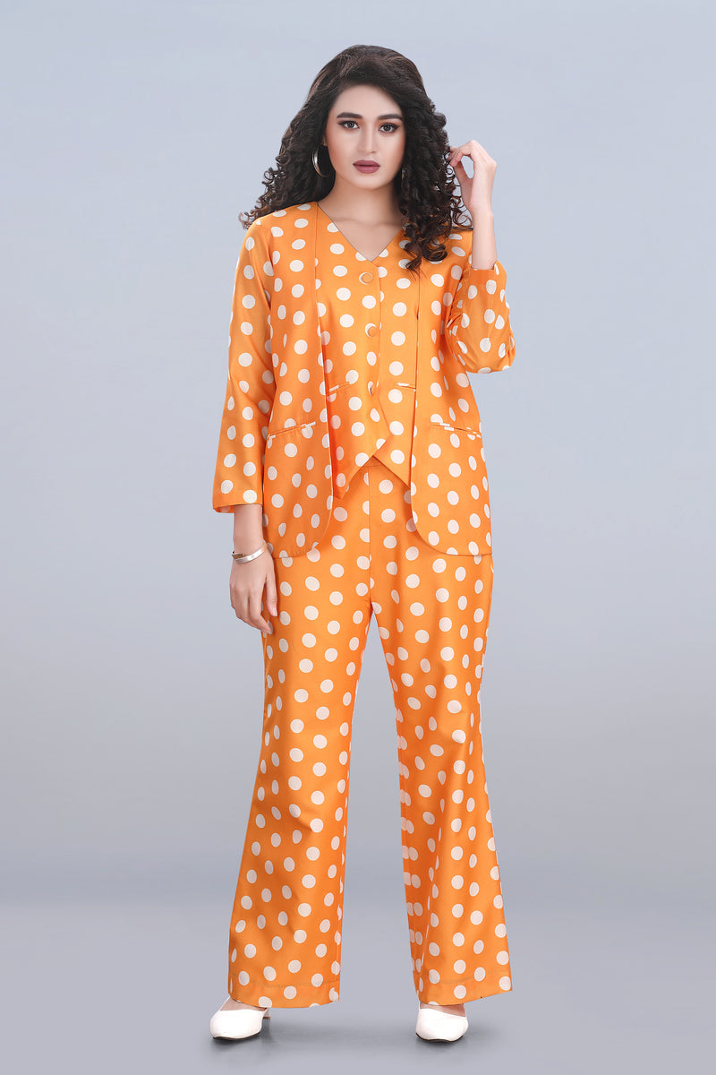 Orange Polka Dot Co-ord Set