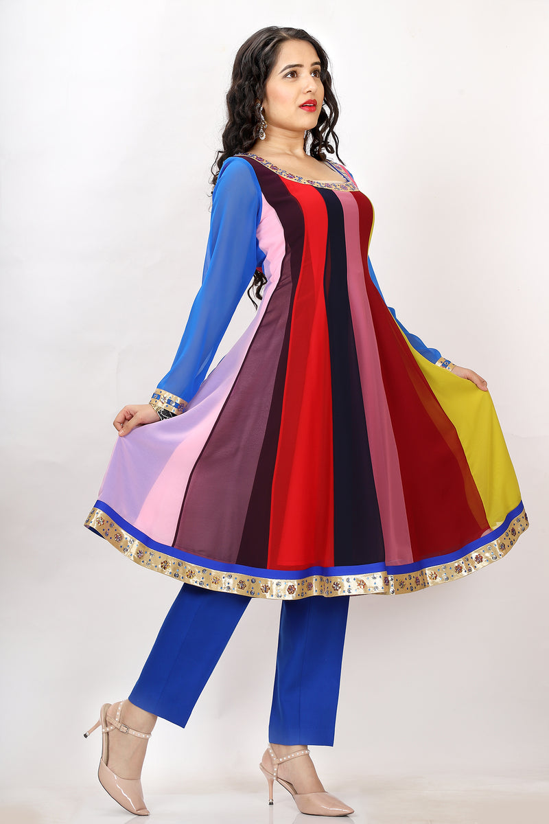 Multicoloured Kurta Set