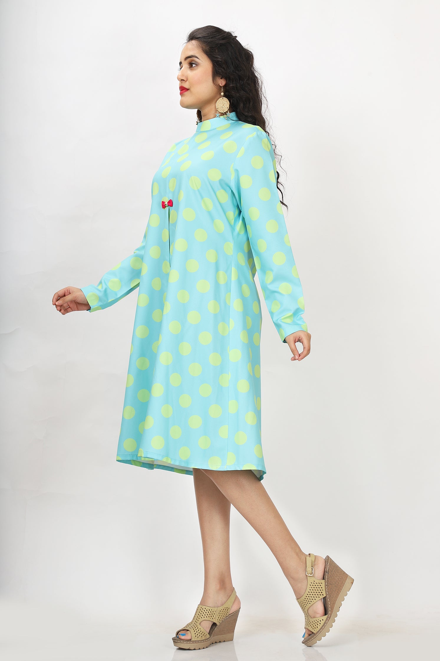 Neon Polka Dots Dress Mehr By Pretty Neon Polka Dots Dress Mehr By Pretty